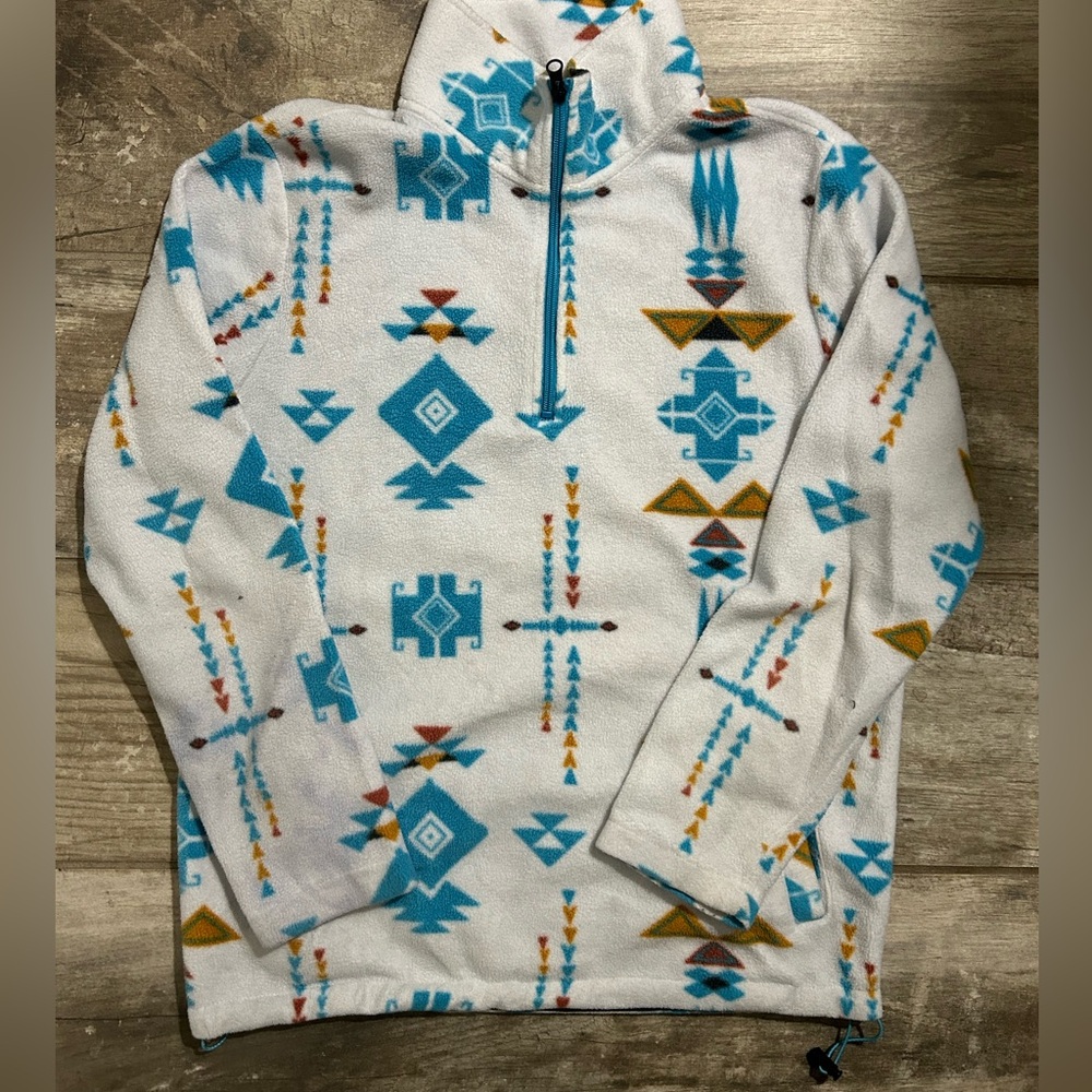 Pacsun Mens Patterned Quarter Zip